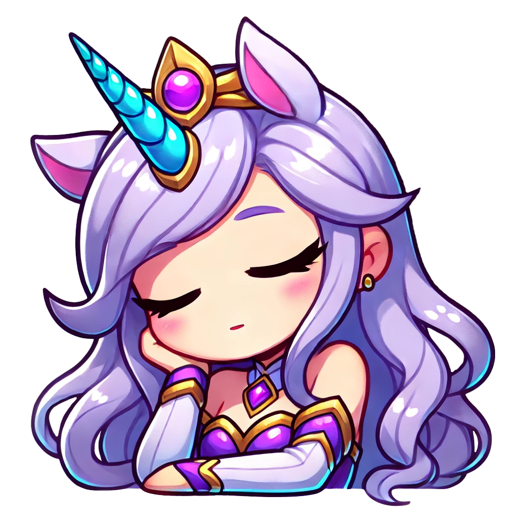 Cute Unicorn Sleep Emote Soraka