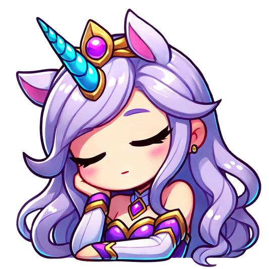 Cute Unicorn Sleep Emote Soraka